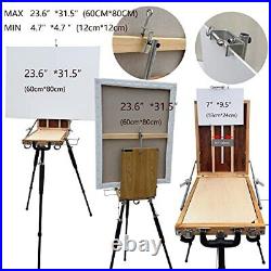 Artist Pochade Box for Plein Air Painting Easel, Compact Aluminum Travel