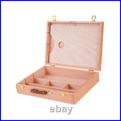 Artist Supply Box Case Sturdy Wood Construction for Pencil Markers Stamps