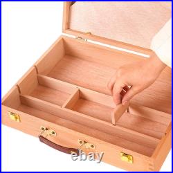 Artist Supply Box Case Sturdy Wood Construction for Pencil Markers Stamps