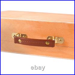 Artist Supply Box Case Sturdy Wood Construction for Pencil Markers Stamps
