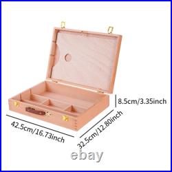 Artist Supply Box Case Sturdy Wood Construction for Pencil Markers Stamps