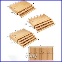 Artist Supply Storage Box with Removable Divider for Markers Erasers Brushes