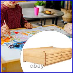 Artist Supply Storage Box with Removable Divider for Markers Erasers Brushes