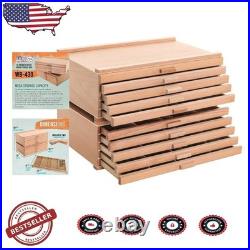 Artist Tool Box 10 Drawers, Elm Hardwood, 50 Compartments, Tabletop Organizer