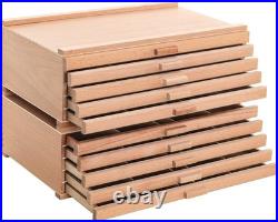 Artist Tool Supply Box 10-Drawer Storage Case=