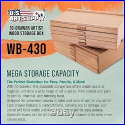 Artist Tool Supply Box 10-Drawer Storage Case=