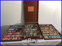 Artist pastel supplies Sennelier soft pastels wood box set 525 assorted colors