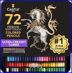 Artist's Choice 72 Vibrant Soft Core Colored Pencils in Elegant Tin Case