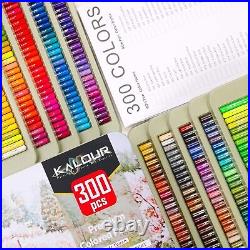 Artists Colored Pencils Set of 300 Vibrant Colors for Sketching and Coloring