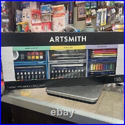 Artsmith 3 Artist Sets with Storage Cases 150 Pieces #1972-6678