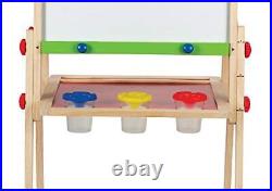 Award Winning All-in-One Wooden Kid's Art Easel with Paper Roll and Accessori
