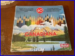 BEROL Canadiana Colored 60 Pencils SEALED New Old Stock 1993 made in USA
