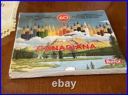 BEROL Canadiana Colored 60 Pencils SEALED New Old Stock 1993 made in USA