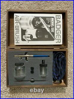 Badger 150 Professional Airbrush Set Wood Box with Regulator & Moisture Trap NEW