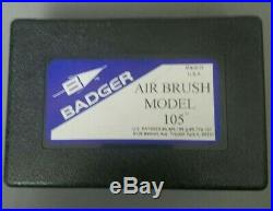 Badger Air-Brush Co. 105 Patriot Fine Gravity Airbrush NEW OPEN BOX, SEE PICS