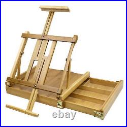 Bamboo Ravenna Tabletop Sketch Box Easel Four Compartments Portable Eco Friendly