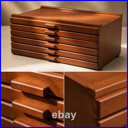 Beech Wood Art Supply Storage Box Beechwood Wooden Art Organizer with Removable