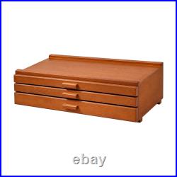 Beech Wood Art Supply Storage Box Beechwood Wooden Art Organizer with Removable
