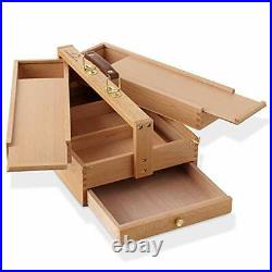 Beechwood Multi-Function Artist Tool Box Art Supplies Storage Organizer