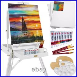 Best Choice Products French Easel, 32Pc Beginners Kit Portable Wooden Adjustable