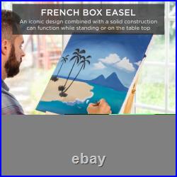 Best Choice Products Portable Wooden French Easel with Beginners Kit 32pc