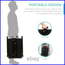 Best Choice Products Portable Wooden French Easel with Beginners Kit 32pc