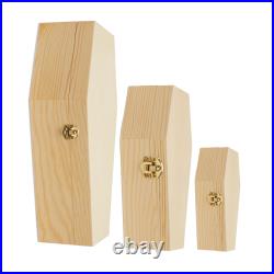Blank Wooden Coffin Boxes 6, 9, & 12 Bundle for Halloween/Craft Woodpeckers