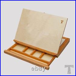 Box BRITISH TART A3 Easel for watercolors, stylish tablet pencil case, desktop