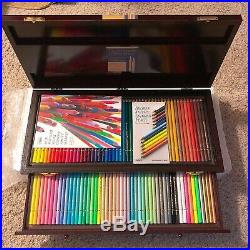 Brand New Holbein Artist Colored Pencil 100 In Wooden Box