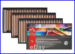 CARAN DACHE LUMINANCE 6901 COLOUR PENCILS Box of 76 colour pencils & blenders