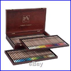 CARAN DACHE PASTEL PENCILS Luxury wooden box of 84 assorted pastel pencils