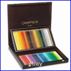CARAN D'ACHE 0999-480 Prismaro Water-Soluble Color Pencils, 80-Color Set, Wooden
