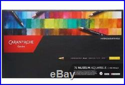 CARAN dACHE MUSEUM AQUARELLE COLOUR PENCILS 76 Watercolour Pencil Box