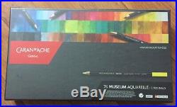 CARAN dACHE MUSEUM AQUARELLE COLOUR PENCILS 76 Watercolour Pencil Box