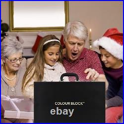 COLOUR BLOCK 181 pc Mixed Media Art Set in Durable Exquisite PU leather Case