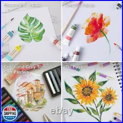 COLOUR BLOCK 181 pc Mixed Media Art Set in Exquisite Wooden Case