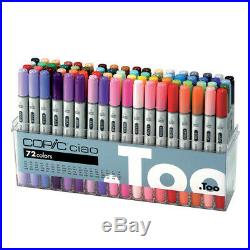 COPIC Ciao 72 Dual-Tipped Marker Box Set Set A Colours UK SELLER RRP £360