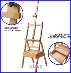 Caballete de suelo tipo caja, madera de haya, 43,5 x 44 x 150 cm (LxWxH) NEW US