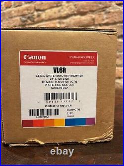 Canon VL6R New in Box 36 X 100' 6.5 mil white Vinyl with REM/PSA