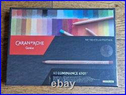 Caran D'ache Museum Aquarelle Soft Watercolour Pencil Set 40 Colour Box NEW