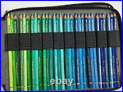 Caran D'ache Pablo Colored Pencils in padded zip case new opened