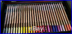 Caran D'ache Pastel Pencils 84 Colour Beautiful Wooden Box
