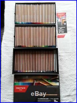 Caran Dache Luminance 6901 Colour Pencils Box Set of 76 with 2 Full Blenders