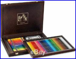 Caran Dache Prismalo 30 & Neocolor II 40 Wooden Box Artist Pencil Wax Crayon Set