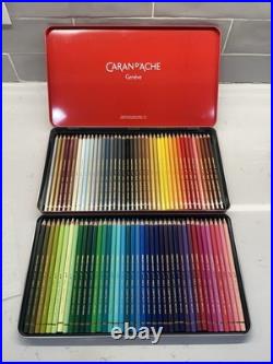 Caran d'Aache Pablo Permanent Colour Pencils Tin of 80 Coloured Pencil Open Box
