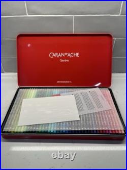 Caran d'Aache Pablo Permanent Colour Pencils Tin of 80 Coloured Pencil Open Box