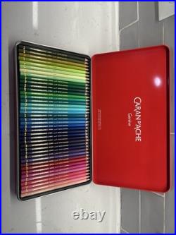 Caran d'Aache Pablo Permanent Colour Pencils Tin of 80 Coloured Pencil Open Box
