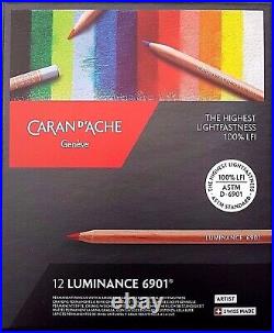 Caran d'Ache LUMINANCE 6901 12 20 40 Set Wooden Box NEW & SEALED