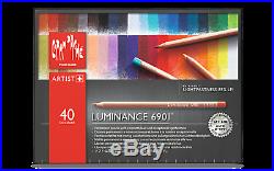 Caran d'Ache Luminance 6901 40 Colour Pencil Set Paper Box Creative Art Material