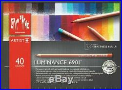 Caran d'Ache Luminance 6901 Professional Colour Pencils (Box of 40 Colours)